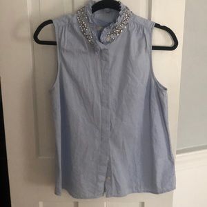 Jcrew jeweled blouse